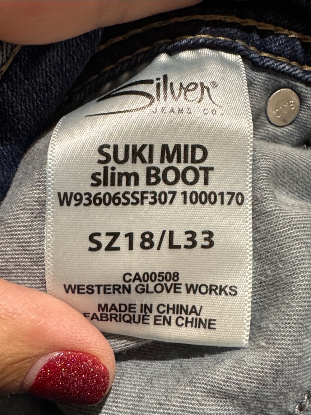 Silver Embellished Back Pocket Medium Wash Jeans - Picture 4 of 4